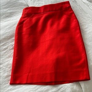 J. Crew Factory Red Pencil Skirt